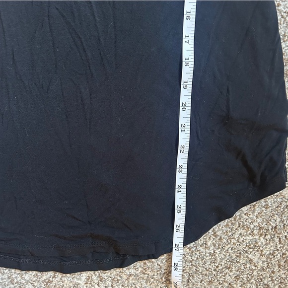 🦋 Old Navy Black Tie-Sleeve Short Sleeve Top Casual Neutral Comfy Stretch Large - Picture 7 of 7